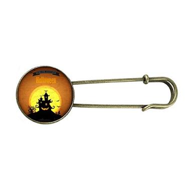 Imagem de Pingente de Halloween fantasma Morcego Fear Art Deco Presente Fashion Retrô Metal Broche Clipe Joias