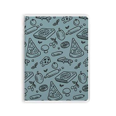 Imagem de Diário de capa macia para pasta de queijo, cogumelo, pizza, alimentos
