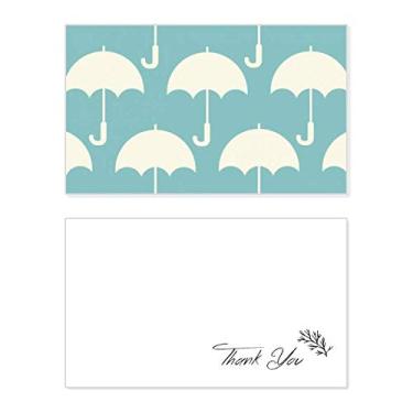 Imagem de Guarda-chuva branco, estampa meteorológica, cartão de agradecimento, papel de aniversário, agradecimento de casamento