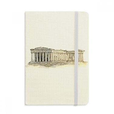 Imagem de Caderno Acrópole de Atenas da Grécia com capa dura para diário clássico A5
