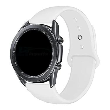 Imagem de Pulseira 22mm Sport Lisa LTimports compativel com Galaxy Watch 3 45mm - Galaxy Watch 46mm Sm-R800 - Gear S3 Frontier - GTR 4/3/2 - Bip 5 (Branco)