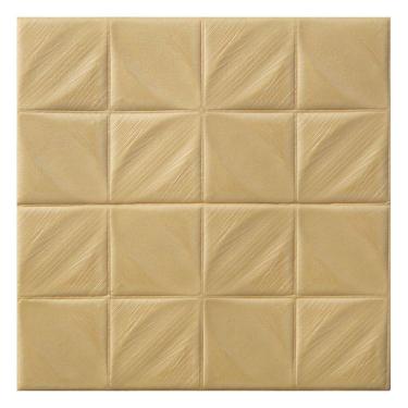 Imagem de Painel Auto Adesivo Placa 3D Azulejos Dourados 70x70cm