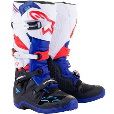 Imagem de Bota Alpinestars Tech 7 Preto/Azul/Vermelho/Branco