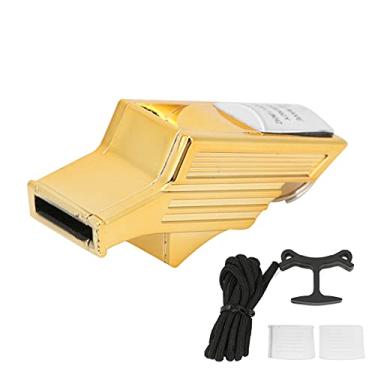 Imagem de QANYEGN Apito De Treinamento De árbitro ABS, Apito Esportivo De 2 Cores, Apito Com Cordão Para Futebol, Basquete, Vôlei(Ouro e prata)
