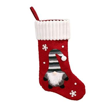 Imagem de Botas de Natal para doces meias de Natal meias de Natal penduradas meias de Natal enfeites de árvore de Natal decoração meia de doces de Natal