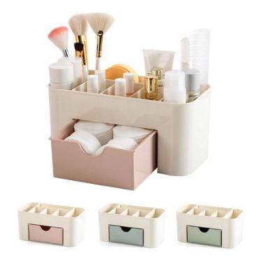Imagem de 10 Organizador Porta Maquiagem Jóias Em Plástico P/ Banheiro Organizador com gaveta