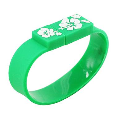 Imagem de 128 GB em forma de pulseira USB Flash Drives Pen Drive Memoria Flash Stick PenDrives USB Flash Disk Thumb Drive U Drive USB USB 2.0 Pen Drive PenDrive (verde)