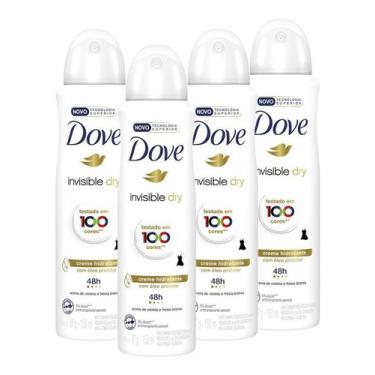 Imagem de Kit 4 Desodorantes Dove Antitranspirante  150ml Invisible Dry