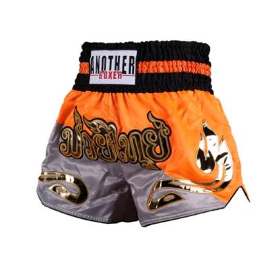 Imagem de ARIASS Shorts de bjj, shorts de boxe mma muay thai, calças de treinamento de combate de artes marciais sanda shorts unissex (Color : Orange, Size : XXX-Large)