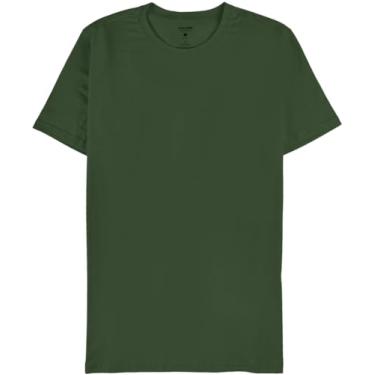 Imagem de Camiseta Básica Masculina Gola Redonda Malwee Ref. 15037 Cor:Verde escuro;Tamanho:XGG