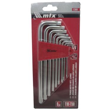 Imagem de Jogo De Chaves Hexagonais Torx Longa Acetinado Mtx 9 Peças