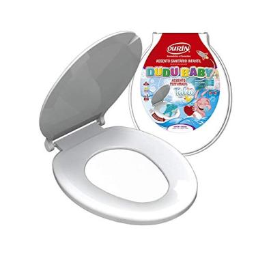 Imagem de Assento Sanitário Banheiro Infantil Especial Dudubaby Talco Com Dimensão De 384 x 311 x 32,5 mm Branco Durín