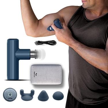 Imagem de Massageador Elétrico Pistola Mini Deep Therapy - Relaxmedic Cor:Azul