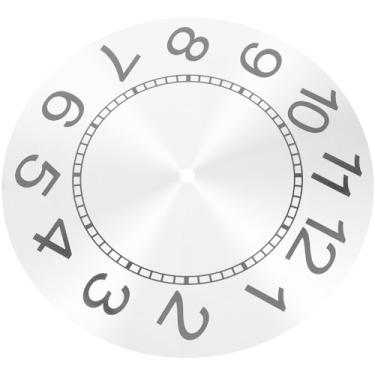 Imagem de Gadpiparty Relógio De Parede De Alumínio Mostrador De Relógio De Parede Redondo De 8 Polegadas Painel De Relógio Digital Diy Acessórios B