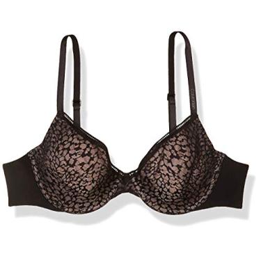 Imagem de Calvin Klein Sutiã feminino sedutor confortável leopardo sem forro, Preto, 36A