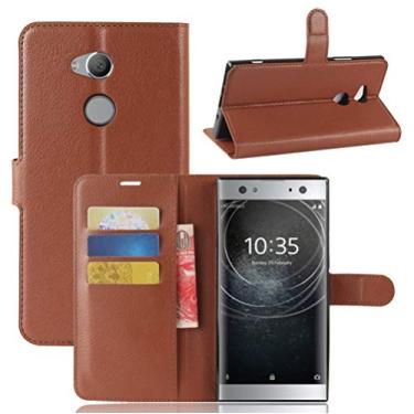 Imagem de Capa para SONY Xperia XA2 Ultra Leather Stand Wallet Flip Case para SONY Xperia XA2 Ultra capa de proteção de telefone A capa com design simplificado