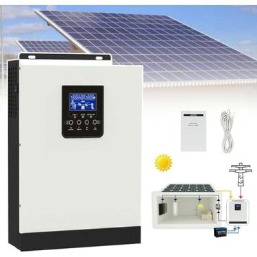 Imagem de Inversor Multifuncional Híbrido 3000va 2400w, Controlador De Carga Solar 50a Pwm Integrado, Entrada De Onda Senoidal Pura 24vdc - Saída 80vdc/220vac*-1