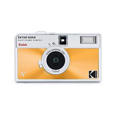 Imagem de Câmera de filme de meia moldura KODAK EKTAR H35N, 35 mm, reutilizável, sem foco, função de lâmpada, filtro estrela integrado, lente melhorada revestida (filme e pilha AAA não incluídos) (laranja