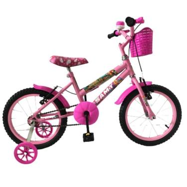 Imagem de Bicicleta Infantil Menina Aro 16 3 a 6 Anos Rodas Alumínio Princesa-Feminino