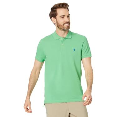 Imagem de U.S. Polo Assn. Camisa polo masculina slim fit lisa piquê, Verde Berkeley, G