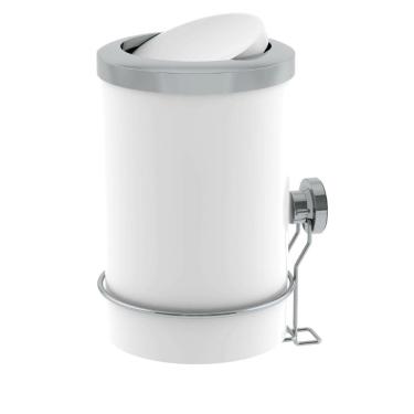 Imagem de Lixeira Basculante Redonda Com Suporte De Ventosa 8 Litros