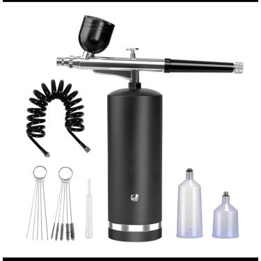 Imagem de Kit de aerógrafo USB recarregável portátil aerógrafo compressor bomba de pulverização pistola de aerógrafo portátil paramaquiagem tatuagem pintura hidratante