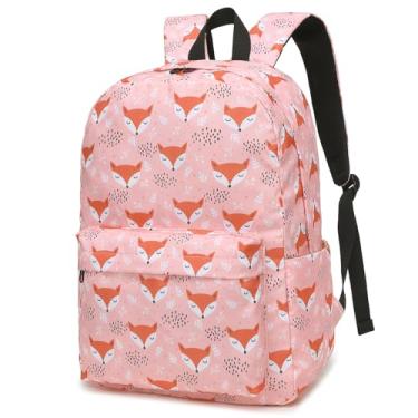 Imagem de Mimfutu Mochila escolar para adolescentes e meninas, mochilas femininas universitárias, mochilas escolares para laptop, Rosa raposa, Large