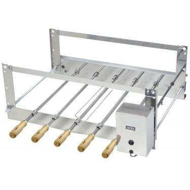 Imagem de Churrasqueira Rotativa Inox Simples 05 Espetos Cris 220V Arke