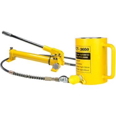 Imagem de Macaco de cilindro hidráulico Cilindros de elevação hidráulica Cilindro de aríete hidráulico 10T/20T/30T com bomba hidráulica manual para construção naval e construção, 30T50MM