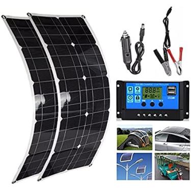 Imagem de Kit De Painel Solar Flexível (100 W 200 W 300 W 400 W 500 W 600 W) + Controlador De 40 A, Painel Solar Portátil De Alimentação USB De 12 V Para Motorhome/telhado/barco/carro/acampamento, Ultraleve