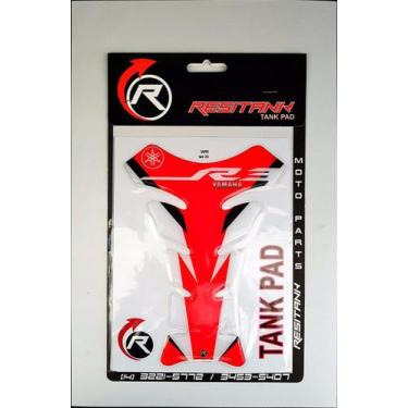 Imagem de Modelo Tankpad Branco Preto Vermelho R3 Yamaha Resitank