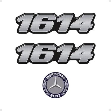 Imagem de Kit Adesivos Caminhão 1614 Mercedes Benz Cromado - Generico - SPORTINO