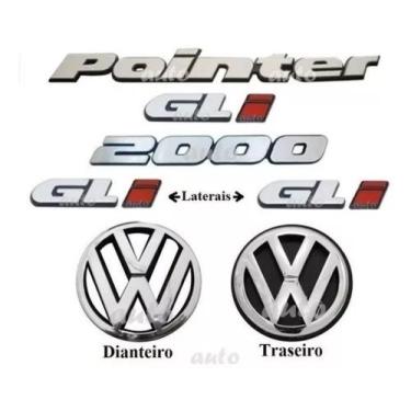 Imagem de Kit Emblema Pointer Gli 2000 Vw Mala Vw Grade - Car Stuff
