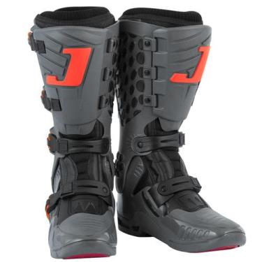 Imagem de Bota Para Piloto Motocross Trilha Jett Lite Cinza - Laranja Lançamento