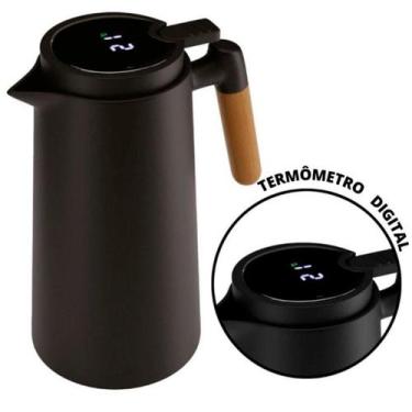 Imagem de Cafeteira Preta Com Led Térmica Manter O Café E Chás Quentes - Higa