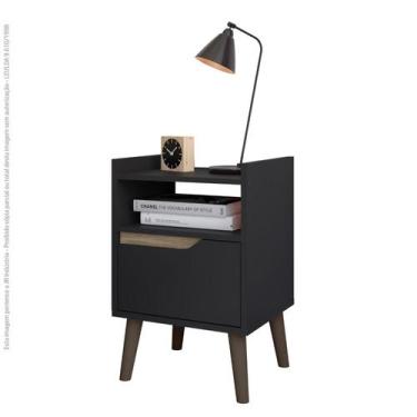 Imagem de Mesa mesinha de cabeceira pés palito criado estilo retrô, cantinho dec