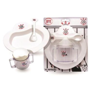 Imagem de Kit Refeição Bebê do Corinthians 4 Pçs Kids Gol - Produtos Kids Gol