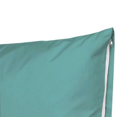 Imagem de Kit 2 Fronhas C/ Zíper 70cm x 50cm Percal Flex 400 fios Toque Macio - 