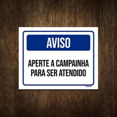 Imagem de Placa De Sinalização - Aviso Aperte A Campainha 18X23 - Sinalizo