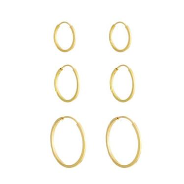 Imagem de Kit 3 Brincos De Ouro 18k Argolas Adulto E Infantil - DR Joias