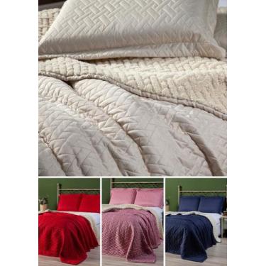 Imagem de cobertor  sherpa  avulso queen  240cm x 220cm  toque pele  de carneiro