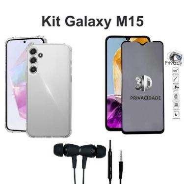 Imagem de Kit Capa Case Transparente + Película 3D de Vidro Privativa + Fone de 