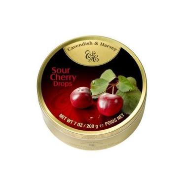 Imagem de Bala Cereja Sour Cherry Drops Cavendish & Harvey 200 Gr