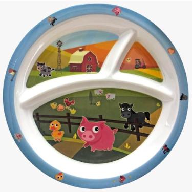 Imagem de Prato Infantil Baby com Divisórias para Meninos Crianças - Sk