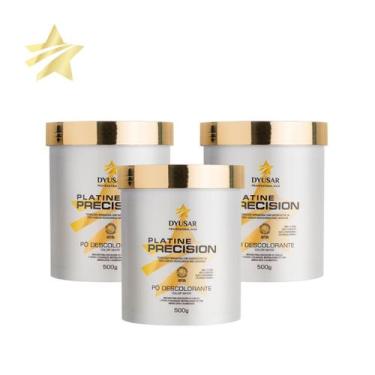 Imagem de Kit Descoloração Profissional 3 Pó Descolorante Platine White - DYUSAR