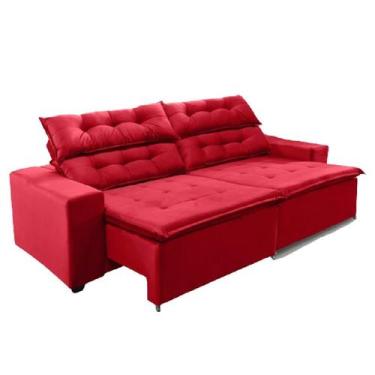 Imagem de Sofá  Concept 2,20 metros Retrátil  e reclinável com Molas Suede Light