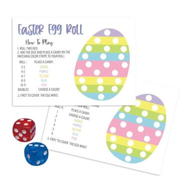 Imagem de Easter Egg Roll Dice Game, Easter Group Game, Easter Party Game, Fun Easter Games, Pass The Egg Easter Party Game, Easter Egg Game(25 Cards)-CD004
