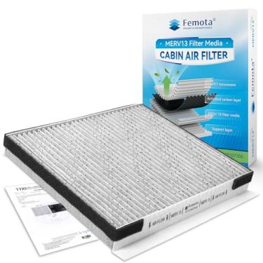 Imagem de Femota Filtro de ar de cabine MERV 13 com carvão ativado, CF10735 (CP735) para Kia K900/Stinger/Telluride, Hyundai Equus/Genesis/Santa Fe, Genesis Electricfied G80/G70/G80/G90/GV70/GV80.