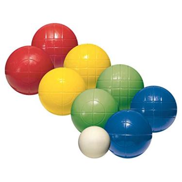 Imagem de Franklin Sports Conjunto de bolas de 90 mm - 8 bolas de bocha para todos os climas e 1 palino - praia, quintal ou jogo de festa ao ar livre