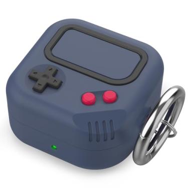 Imagem de TRONWIN Capa para Galaxy Buds Pro 2, design retrô de jogo para Samsung Galaxy Buds 2 Pro/Live/Fe, capa de silicone para homens/mulheres (azul noturno)